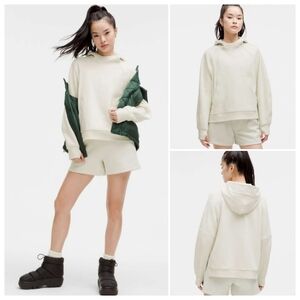 lululemon athletica | Scuba Oversized Fleece Side Slit Hoodie Bone M/L